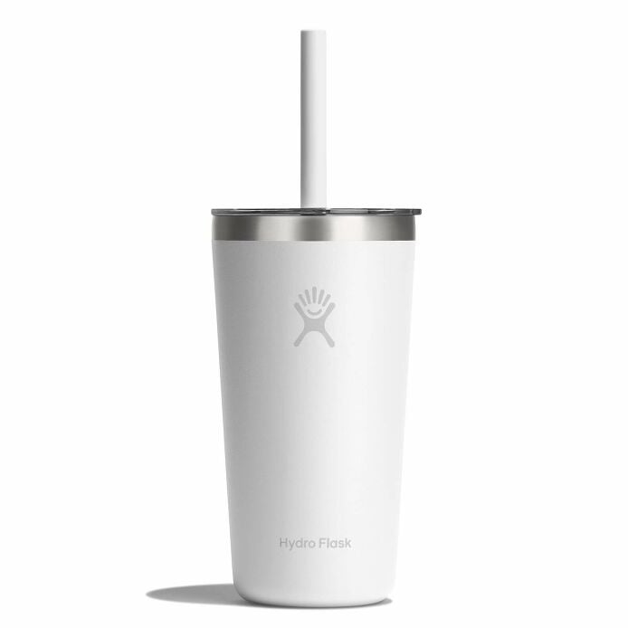 20 oz All Around™ Tumbler with Clear Straw Lid - White O9