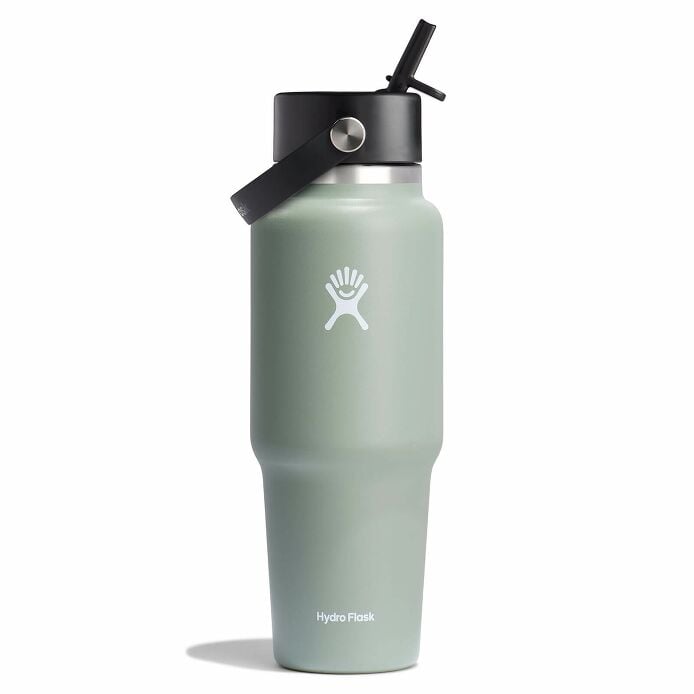32 oz Wide Mouth Travel Bottle with Flex Straw Cap - Agave N9